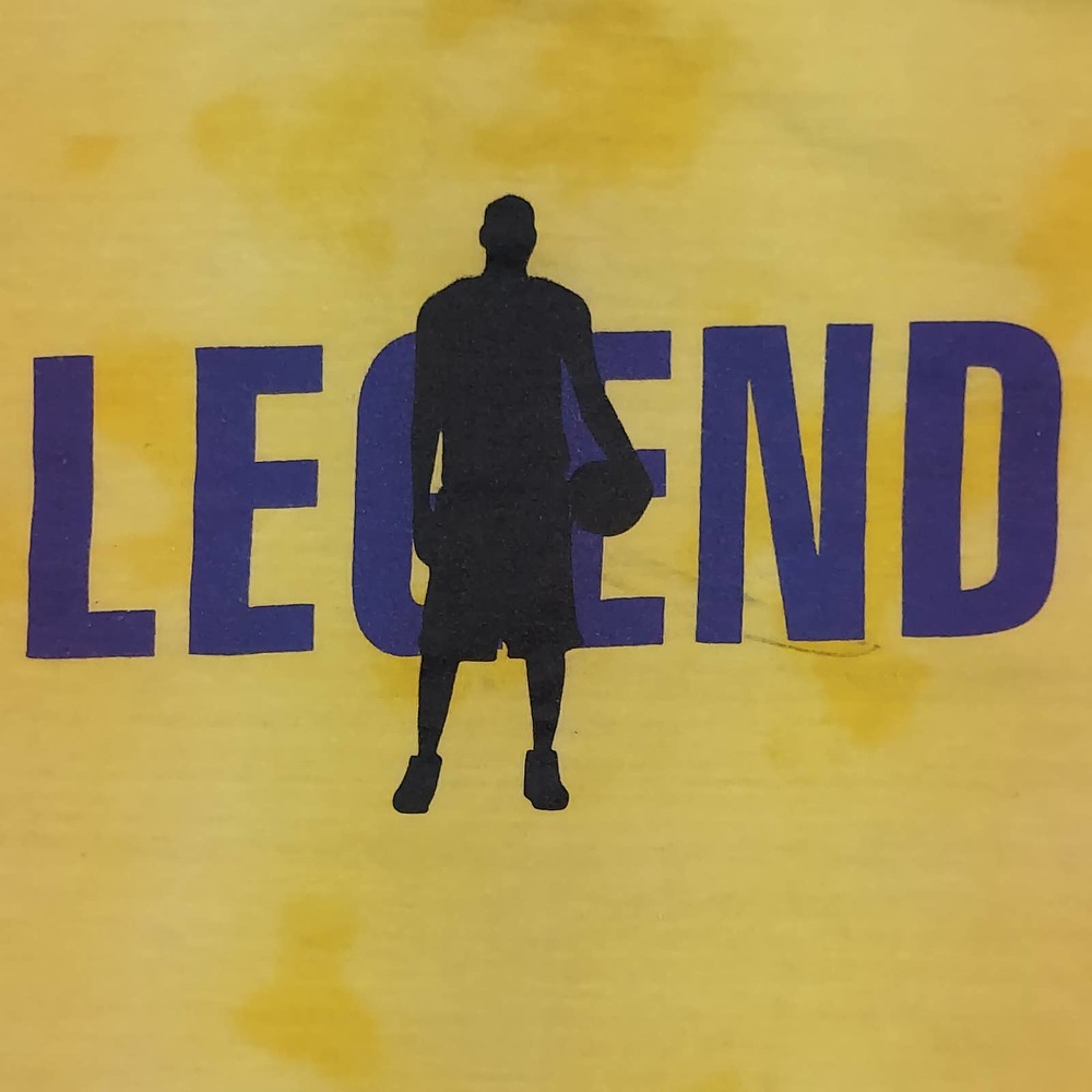 Kobe Bryant Shirt Mens Large CR24 Tie-Dye Silhouette Spell Out Short Sleeve Tee